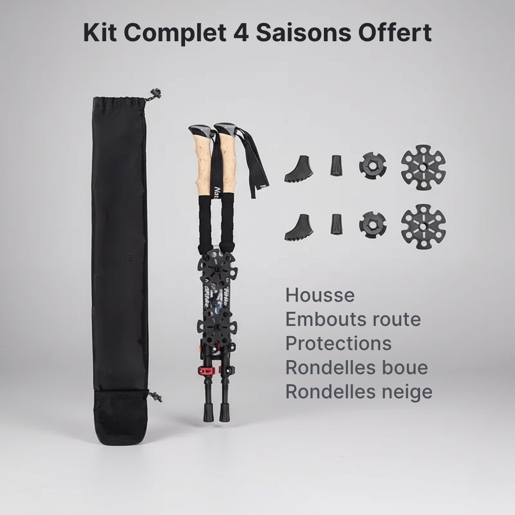 Set Bâtons de randonnée carbone télescopiques | AJ Carbon TL