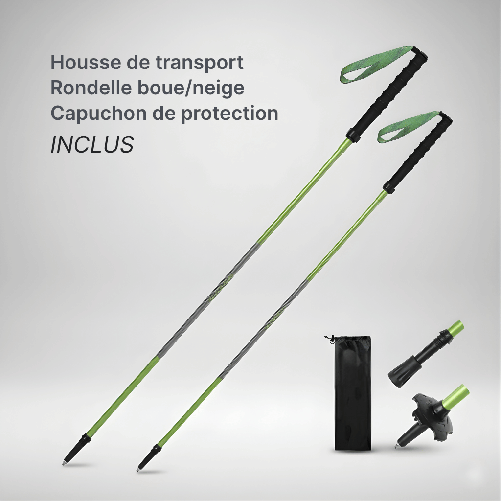 Bâtons de randonnée pliables 7075 “N-Pole” | AJ QuickLock 7075