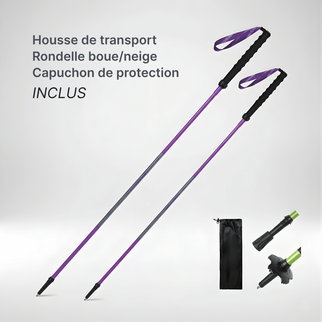 Bâtons de randonnée pliables 7075 “N-Pole” | AJ QuickLock 7075