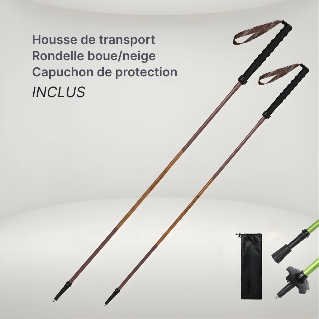 Bâtons de randonnée pliables 7075 “N-Pole” | AJ QuickLock 7075