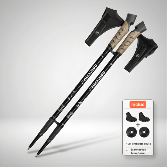 Bâtons marche nordique 63–135 cm  | AJ Nordik 7075