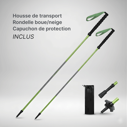 Bâtons de randonnée pliables 7075 “N-Pole” | AJ QuickLock 7075
