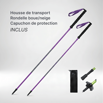 Bâtons de randonnée pliables 7075 “N-Pole” | AJ QuickLock 7075