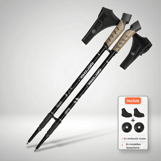 Bâtons Marche Nordique Télescopiques & Légers | AJ Nordik 7075