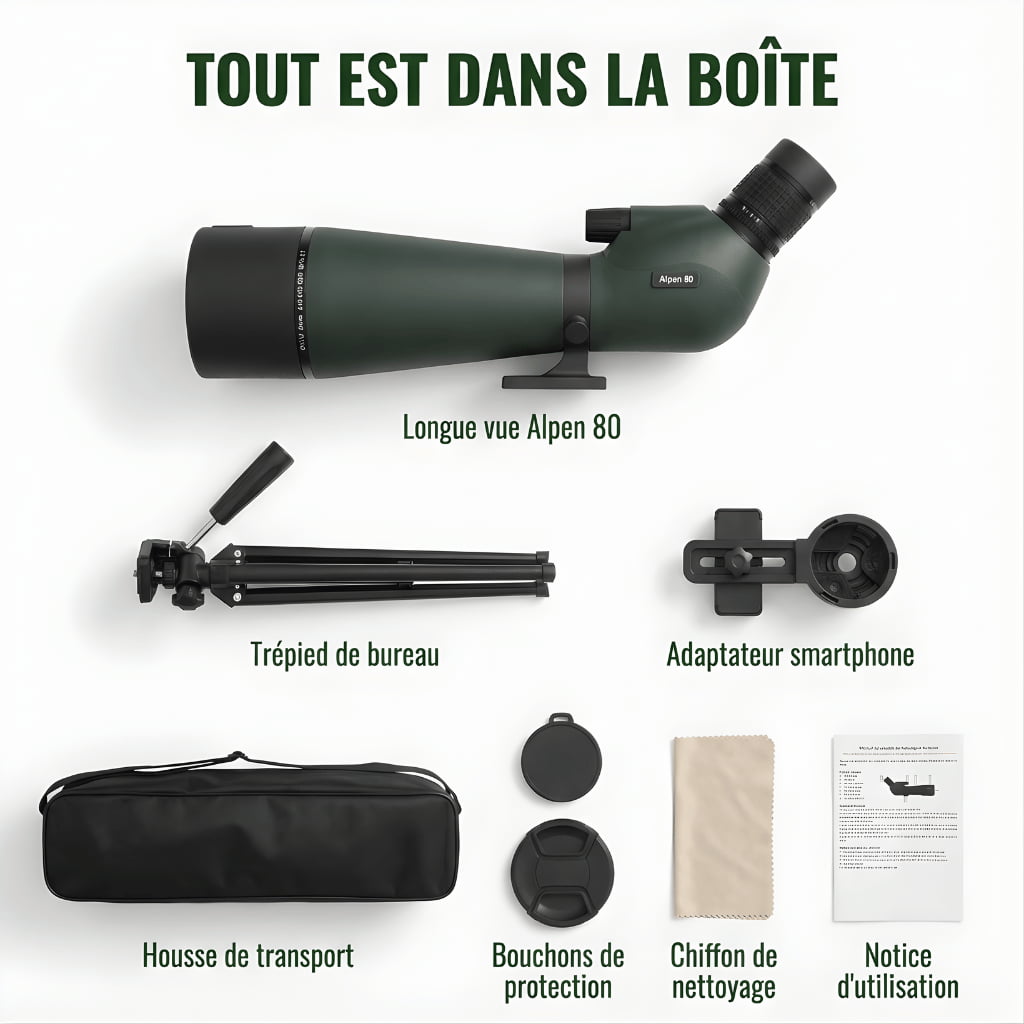 Alpen 80 | Longue Vue 25-75x80 Étanche IPX7